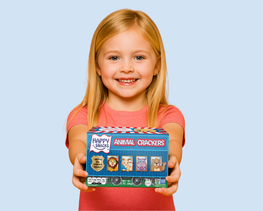 Girl with box of cookies